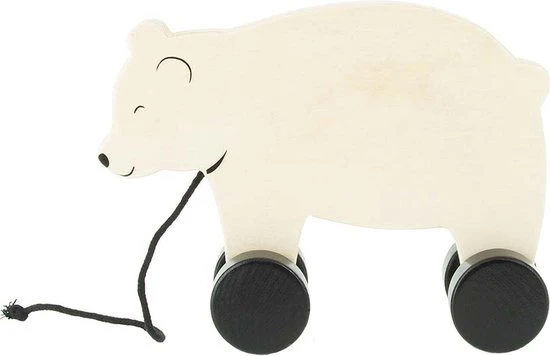 Jollein Houten Trekdier - Beertje 4 Jollein Houten Trekdier - Beertje - Afbeelding 2