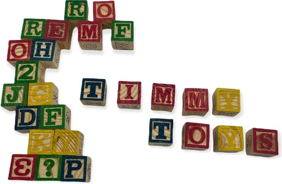 Marionette - Wooden Toys - 30 Stuks Blokken Om Mee Te Leren - 3x3cm 6 Marionette - Wooden Toys - 30 Stuks Blokken Om Mee Te Leren - 3x3cm - Afbeelding 4