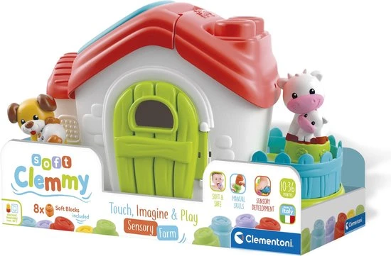 Clementoni Clemmy - Sensorische Boerderij Speelset, Blokken, 6-36 Maanden - 17662 6 Clementoni Clemmy - Sensorische Boerderij Speelset, Blokken, 6-36 Maanden - 17662 - Afbeelding 4