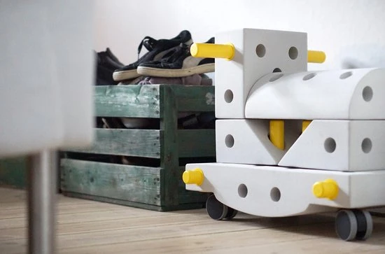 Modu Explorer Kit- Zachte Blokken-19 Onderdelen - Speelgoed 1 -2-3 Jaar -Mega Blocks Grijs -Blauw 11 Modu Explorer Kit- Zachte Blokken-19 Onderdelen - Speelgoed 1 -2-3 Jaar -Mega Blocks Grijs -Blauw - Afbeelding 9