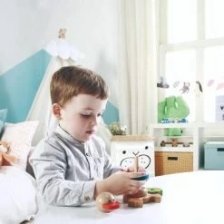 Everearth Houten Stapelringen Eend Multicolor 13 Cm -Goedkope Blokken Winkel 550x364 7