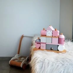 Label Label | Wooden Stacking Blocks | Stapelblokken Huisje | Blauw Wit -Goedkope Blokken Winkel 550x364 9