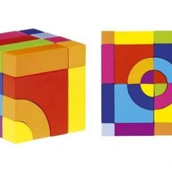 Goki BOUWBLOKKEN En PUZZEL 10x10x10cm, 24-delig, Hout, In Katoene -Goedkope Blokken Winkel 550x366 110