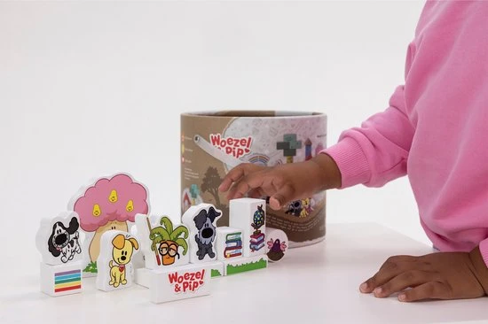 Rubo Toys Woezel En Pip Houten Blokken - Blokken - 50 Delig - Vrolijke Kleueren - Verschillende Vormen 8 Rubo Toys Woezel En Pip Houten Blokken - Blokken - 50 Delig - Vrolijke Kleueren - Verschillende Vormen - Afbeelding 6