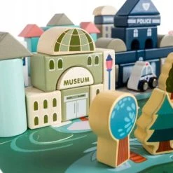 Kruzzel Houten Blokken Blokkendoos Stad Met Vloerpuzzel & Luxe Opbergzak - Grondpuzzel & 115 Kleurrijke Houten Bouwblokken Stapelblokken Bouwstenen Met Auto’s - Vervoer & Stad Bouwen Met Letters En Cijfers – Creatief – Leren - Spelen -Goedkope Blokken Winkel 550x366 40