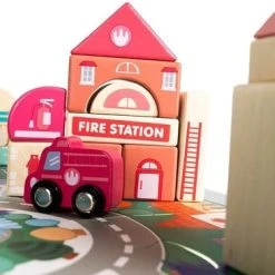Kruzzel Houten Blokken Blokkendoos Stad Met Vloerpuzzel & Luxe Opbergzak - Grondpuzzel & 115 Kleurrijke Houten Bouwblokken Stapelblokken Bouwstenen Met Auto’s - Vervoer & Stad Bouwen Met Letters En Cijfers – Creatief – Leren - Spelen -Goedkope Blokken Winkel 550x366 41