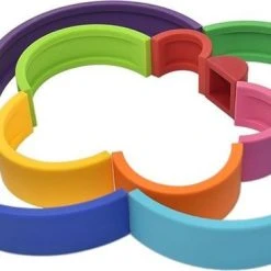 Ted & Fred Siliconen Regenboog |multi Color | Stapeltoren | Speelgoed |open Ended Play | BPA Vrij -Goedkope Blokken Winkel 550x366 57