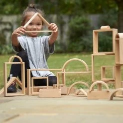 TickiT Rainbow Architect Set | Houten Vormen Set Groot Naturel | 28 Stuks -Goedkope Blokken Winkel 550x366 65