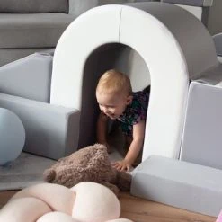 Viking Choice Schuimblokken Speelgoed - Met Foam Blokken Glijbaan - En Brug - Pastel Kleuren -Goedkope Blokken Winkel 550x366 77