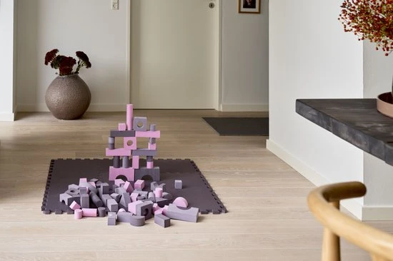 BabyDan Foam Blokken 75 Stuks In Draagtas Spring Roze 5 BabyDan Foam Blokken 75 Stuks In Draagtas Spring Roze - Afbeelding 3