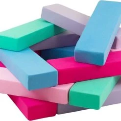 Viking Choice Foam Blokken Kinderen - 15 Delig - XXL Bouwblokken - Blauw, Roze, Paars, Mint