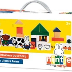 Bambolino Toys - Nijntje Houten Blokkendoos Boerderij - 28-delig Peuter Speelset Met Boerderijdieren - Educatief Speelgoed -Goedkope Blokken Winkel 550x370