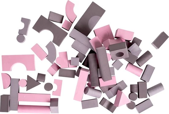 BabyDan Foam Blokken 75 Stuks In Draagtas Spring Roze 6 BabyDan Foam Blokken 75 Stuks In Draagtas Spring Roze - Afbeelding 4