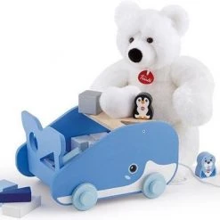 Sevi Blokkenkar Walvis 27 X 23 Cm Hout Blauw/wit -Goedkope Blokken Winkel 550x374 5