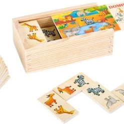 Small Foot Company Houten Domino Safari Dieren 28 Pcs