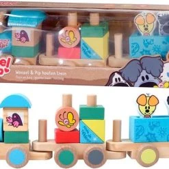 Rubo Toys Woezel En Pip Houten Trein - Blokken - Locomotief En 2 Wagons - Met 2 Speelfiguren - 45 Cm Lang -Goedkope Blokken Winkel 550x379 3