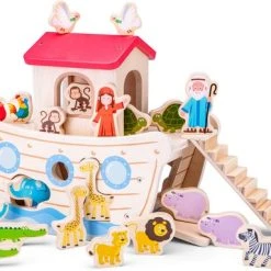 New Classic Toys Houten Ark Van Noah - Inclusief Speelfiguren
