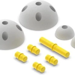 Modu Half Ball Kit- Zachte Blokken -9 Onderdelen - Speelgoed 1 Jaar - Geel