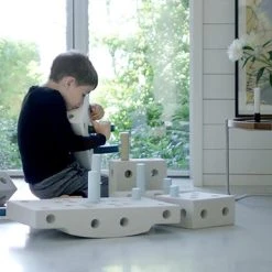 Modu Dreamer Kit - Zachte Blokken -33 Onderdelen - Speelgoed 1 -2 -3 Jaar - Mega Blocks Grijs- Geel -Goedkope Blokken Winkel 550x386 2