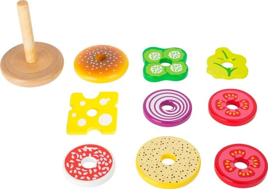 Small Foot Company Stapel Hamburger (10 Lagen) - FSC - Houten Speelgoed Vanaf 1,5 Jaar 4 Small Foot Company Stapel Hamburger (10 Lagen) - FSC - Houten Speelgoed Vanaf 1,5 Jaar - Afbeelding 2
