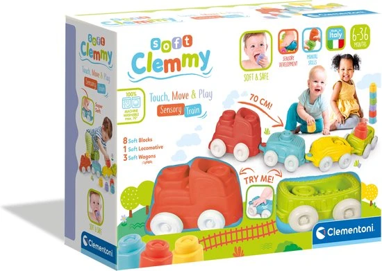 Clementoni Clemmy - Clemmy Sensorische Trein 12 Delig, Blokken, 6-36 Maanden - 17424 13 Clementoni Clemmy - Clemmy Sensorische Trein 12 Delig, Blokken, 6-36 Maanden - 17424 - Afbeelding 11
