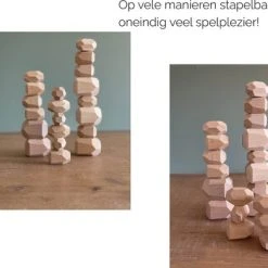 Femur - Houten Stapelstenen -BLANK - Stapelblokken - Balancerende Stenen - Speelblokken - Montessori Speelgoed - Kinder Speelgoed - Educatieve Puzzel - Stapeltoren - Handgemaakt Speelgoed - 20 STUKS -Goedkope Blokken Winkel 550x391 2