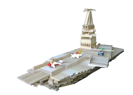 PlayBrix Bouwplankjes 500st In Kist 4 PlayBrix Bouwplankjes 500st In Kist - Afbeelding 2