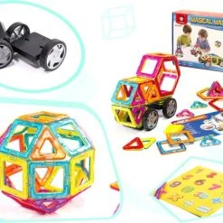 IKONKA Magnetic Toys Magnetische Bouwblokken - Magnetisch Speelgoed - 40 Onderdelen - Vanaf 3 Jaar -Goedkope Blokken Winkel 550x400 2