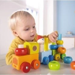 Haba Stapelspeelgoed Trein 32 Cm Junior Hout 17-delig -Goedkope Blokken Winkel 550x406 1