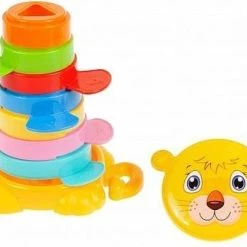 Bambam_kinderspeelgoed Vrolijke Educatieve Speelgoed Toren Tijger - Stapel Speelgoed Bakjes - Baby Speelgoed 1 Jaar Jongens En Meisjes - Motorische Ontwikkeling Speelgoed - Baby Speelgoed 6 Maanden - Speelgoed Voor In Bad