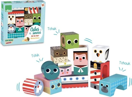 Vilac Houten Muziekblokken Aan De Zee - Handgemaakt 6 Vilac Houten Muziekblokken Aan De Zee - Handgemaakt - Afbeelding 4