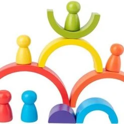 ZaciaToys Houten Stapelaar Regenboog - Educatief Stapelboog Blokken - Educatief Speelgoed Kinderen -Goedkope Blokken Winkel 550x408 7