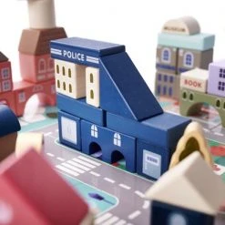 Merkloos Blokken Speelgoed Met Speelmat - 135 Stuks - Educatieve Houten Blokken - Speelgoed - Stadspuzzel - Ontwikkelingsspeelgoed - Stimuleert Motoriek En Creativiteit -Goedkope Blokken Winkel 550x412 24