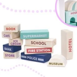 Merkloos Blokken Speelgoed Met Speelmat - 135 Stuks - Educatieve Houten Blokken - Speelgoed - Stadspuzzel - Ontwikkelingsspeelgoed - Stimuleert Motoriek En Creativiteit -Goedkope Blokken Winkel 550x413 8