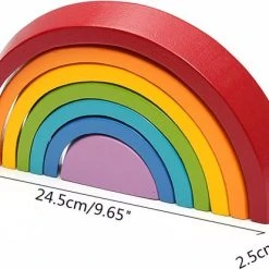 GARPROVM Houten Blokken - Houten Boogbouwstenen - Blokkenset - Stapeltoren - Regenboog - Montessori Speelgoed - STEM - Educatief Speelgoed Voor Peuters, Kinderen, Baby's, Jongens, Meisjes -Goedkope Blokken Winkel 550x414 2