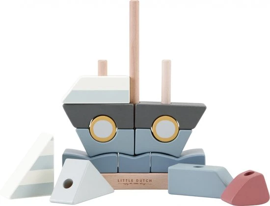 Little Dutch - Stapelaar - Zeilboot - FSC 4 Little Dutch - Stapelaar - Zeilboot - FSC - Afbeelding 2