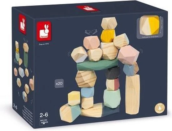 Janod Sweet Cocoon - Stapelstenen 6 Janod Sweet Cocoon - Stapelstenen - Afbeelding 4