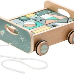 Howa Kar Met 25 Houten Blokken Speelgoed "space" 6018