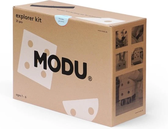 Modu Explorer Kit- Zachte Blokken-19 Onderdelen - Speelgoed 1 -2-3 Jaar -Mega Blocks Grijs -Blauw 5 Modu Explorer Kit- Zachte Blokken-19 Onderdelen - Speelgoed 1 -2-3 Jaar -Mega Blocks Grijs -Blauw - Afbeelding 3