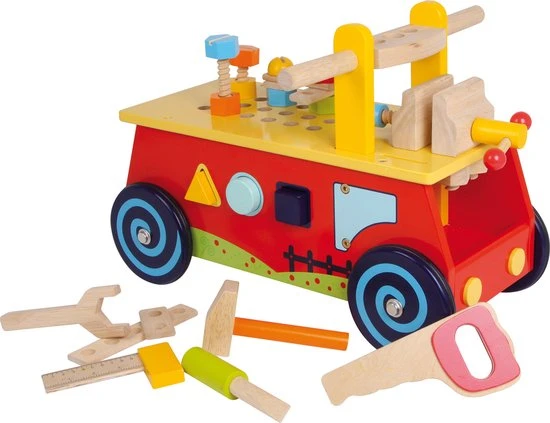 Merkloos Loopkar Met Blokken - Werkbank 4 Merkloos Loopkar Met Blokken - Werkbank - Afbeelding 2