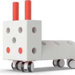 Modu Activity Toy Tiny Ride - Loopauto - Zachte Blokken - Speelgoed 1 Jaar - Speelgoed 2 Jaar -Red