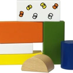 Bambolino Toys - Nijntje Speelgoed - Blokkenton Met 50 Houten Blokjes -Goedkope Blokken Winkel 550x425