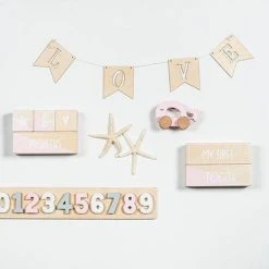 Jollein Houten Mijlpaalblokkenset 4-delig - Pink/White -Goedkope Blokken Winkel 550x427 2