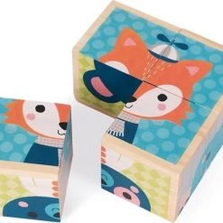 Janod Blokken - Bosdieren -Goedkope Blokken Winkel 550x429 3