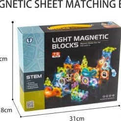 STEM Nieuwe Licht Magnetische Blokken-75 Stuk-3D Magnetisch Speelgoed- Magnetische Bouwset Met Verlichting-Light Magnetic Blocks -Goedkope Blokken Winkel 550x432 2
