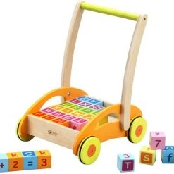 Wooden Toys Classic World Wooden Walker With Blocks