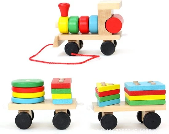 Ariko XL Houten Trein Met Blokken En Vormen - Blokkentrein - Speelgoedtrein - Educatie Met Vormen En Kleuren - 10 Ariko XL Houten Trein Met Blokken En Vormen - Blokkentrein - Speelgoedtrein - Educatie Met Vormen En Kleuren - - Afbeelding 8
