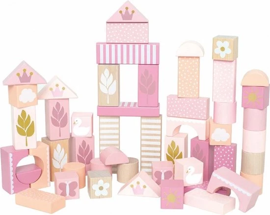 Jabadabado Houten Bouwblokken Roze 4 Jabadabado Houten Bouwblokken Roze - Afbeelding 2