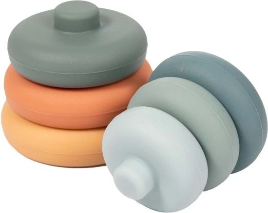 Bo Jungle B-Silicone Stacking Rounds Stapeltoren B930010 6 Bo Jungle B-Silicone Stacking Rounds Stapeltoren B930010 - Afbeelding 4