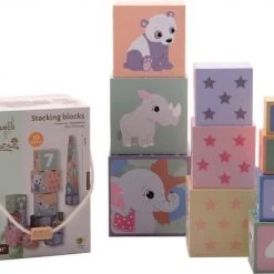 Jouéco® - The Wildies Family Stapelblokken, 10-delig -Goedkope Blokken Winkel 550x442 4